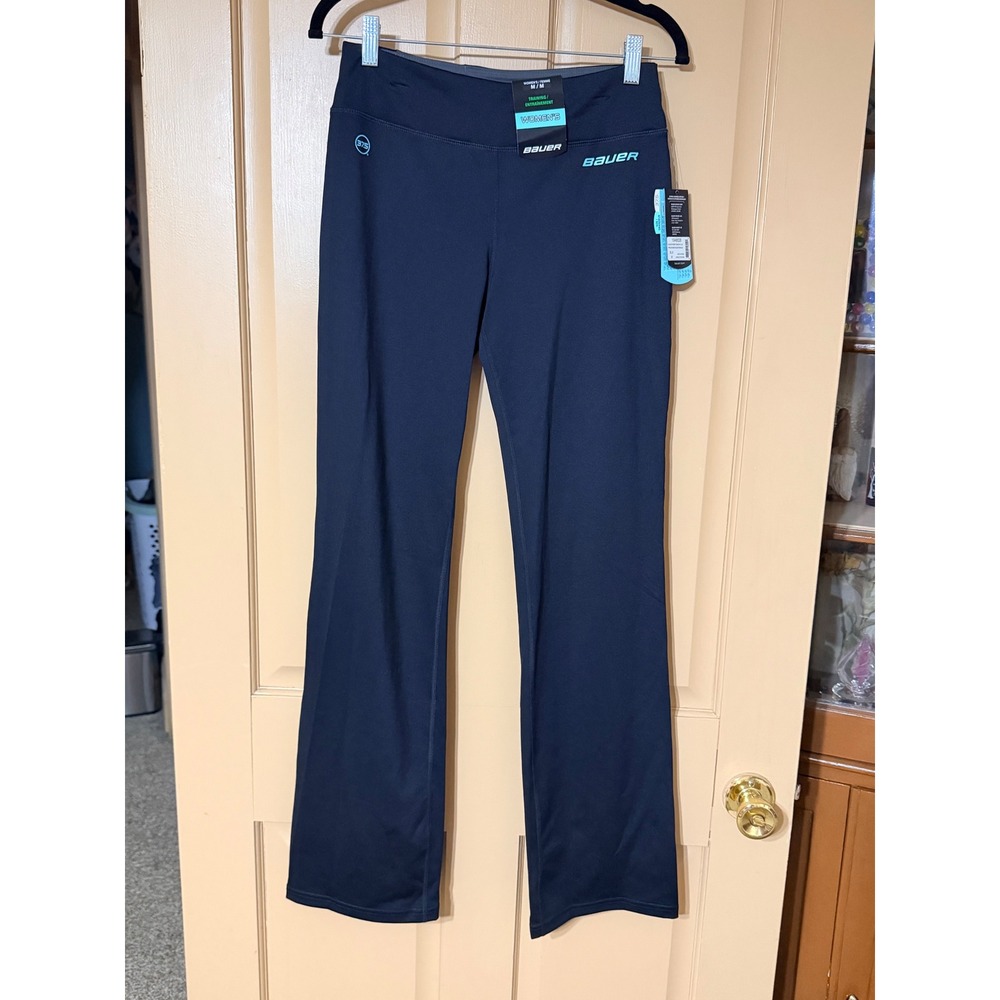 Bauer Womens Training Pants Black 37.5 Technology Flare Leg Athletic Medium NWT